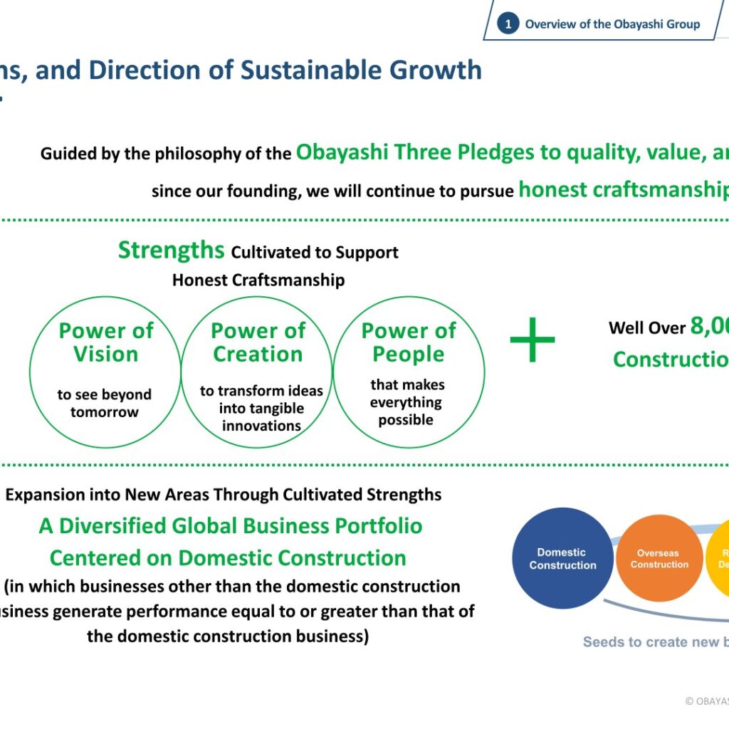 [Obayashi] Strengths — The Three Precepts and 8,000+ Engineers