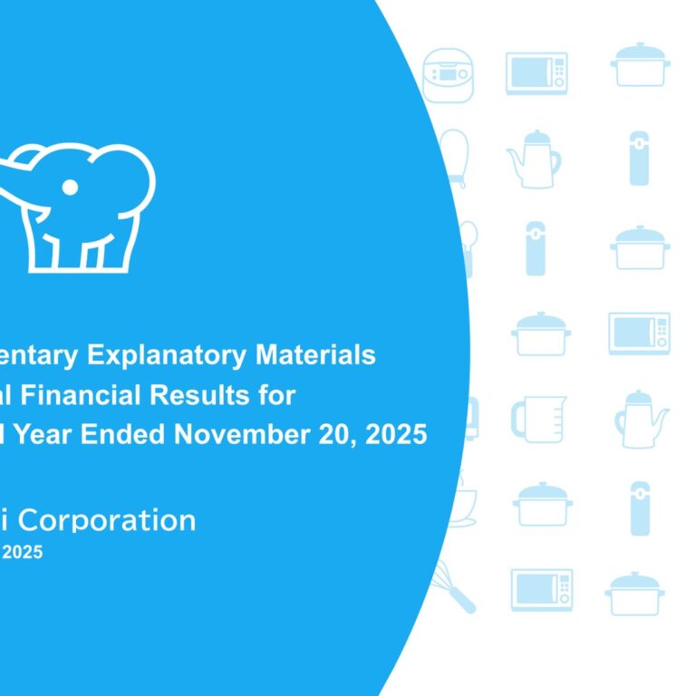 Zojirushi Corporation (7965): FY2025 Results Summary — Higher Sales and Profit on Strong Rice Cooker Sales, Payout Ratio Hits 88.8% on Special Dividend