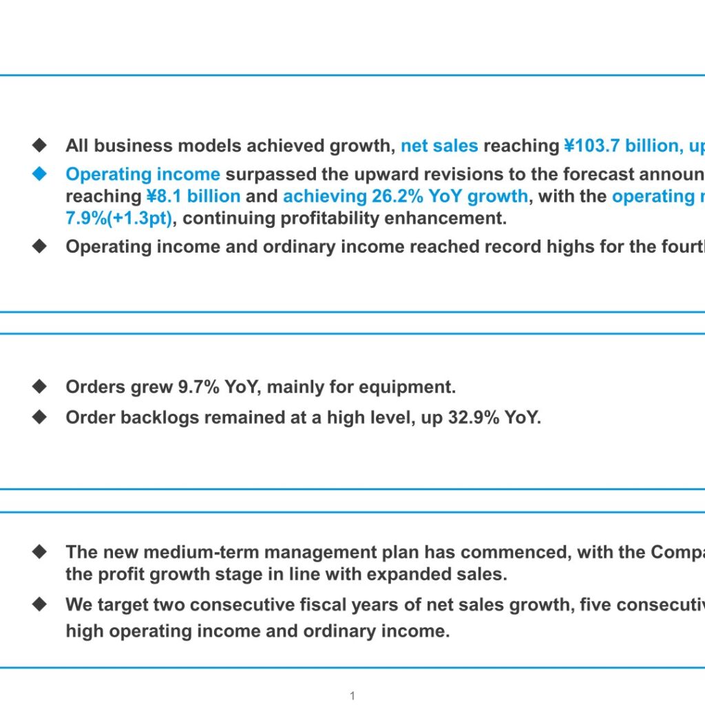 Tsuzuki Denki (8157): FY2025 Results Summary — Record Operating Profit for a Fourth Straight Year on Broad-Based Growth