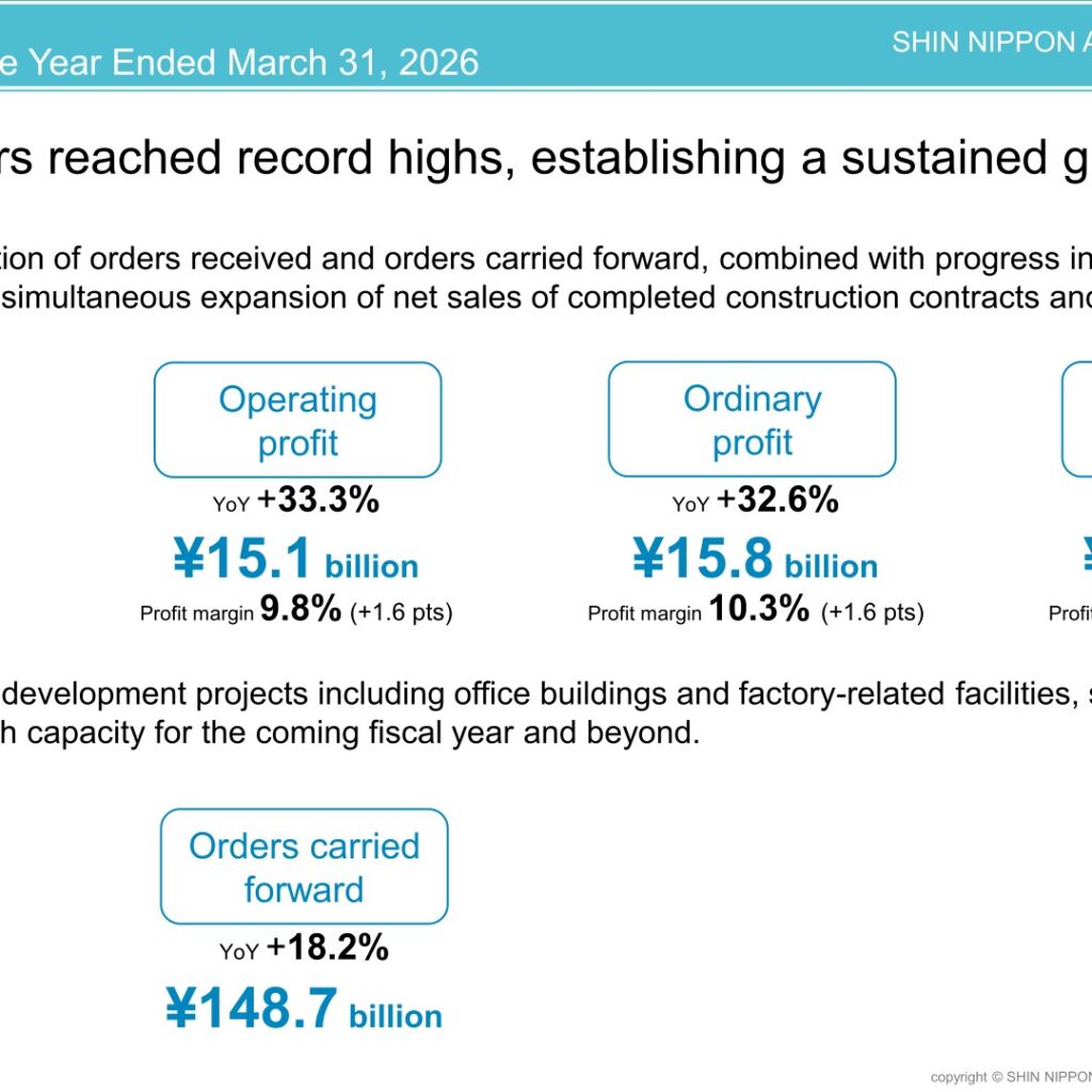 Shin Nippon Air Technologies (1952): FY2025 Results Summary — Record Highs Across All Key Indicators